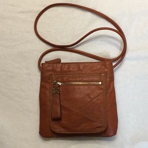 “Tignanello” Leather Crossbody Bag